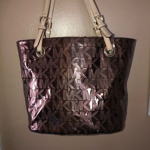 Bronze Metallic MK Tote
